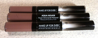 Make Up For Ever Aqua Rouge WP Liquid Lip Color - #3 - Lot of (3) - 0.08 oz.ea.