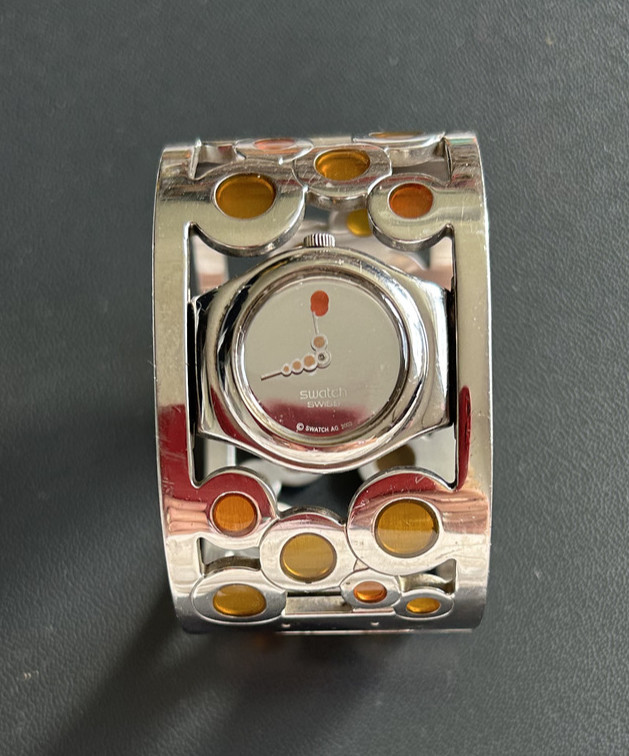 Ladies Irony Stainless Steel Swatch Watch Bangle image 7