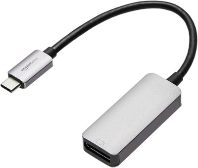 CableCreation USB-C auf DisplayPort Adapterkabel, USB TYPE-C auf DP, grau braded