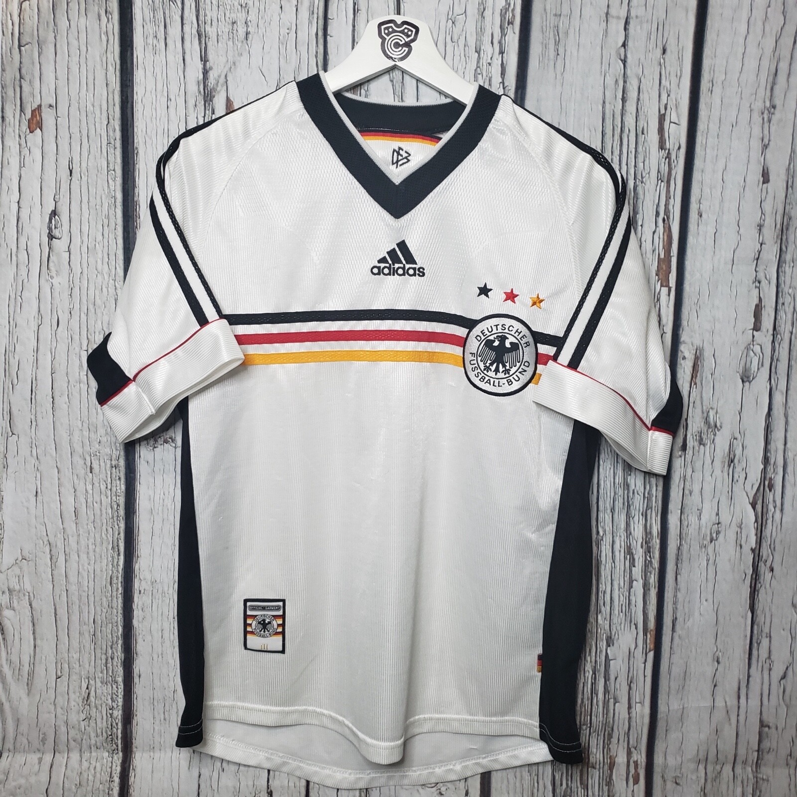 VTG Adidas Germany home soccer jersey 1998/00 size Youth XL - Adult XS