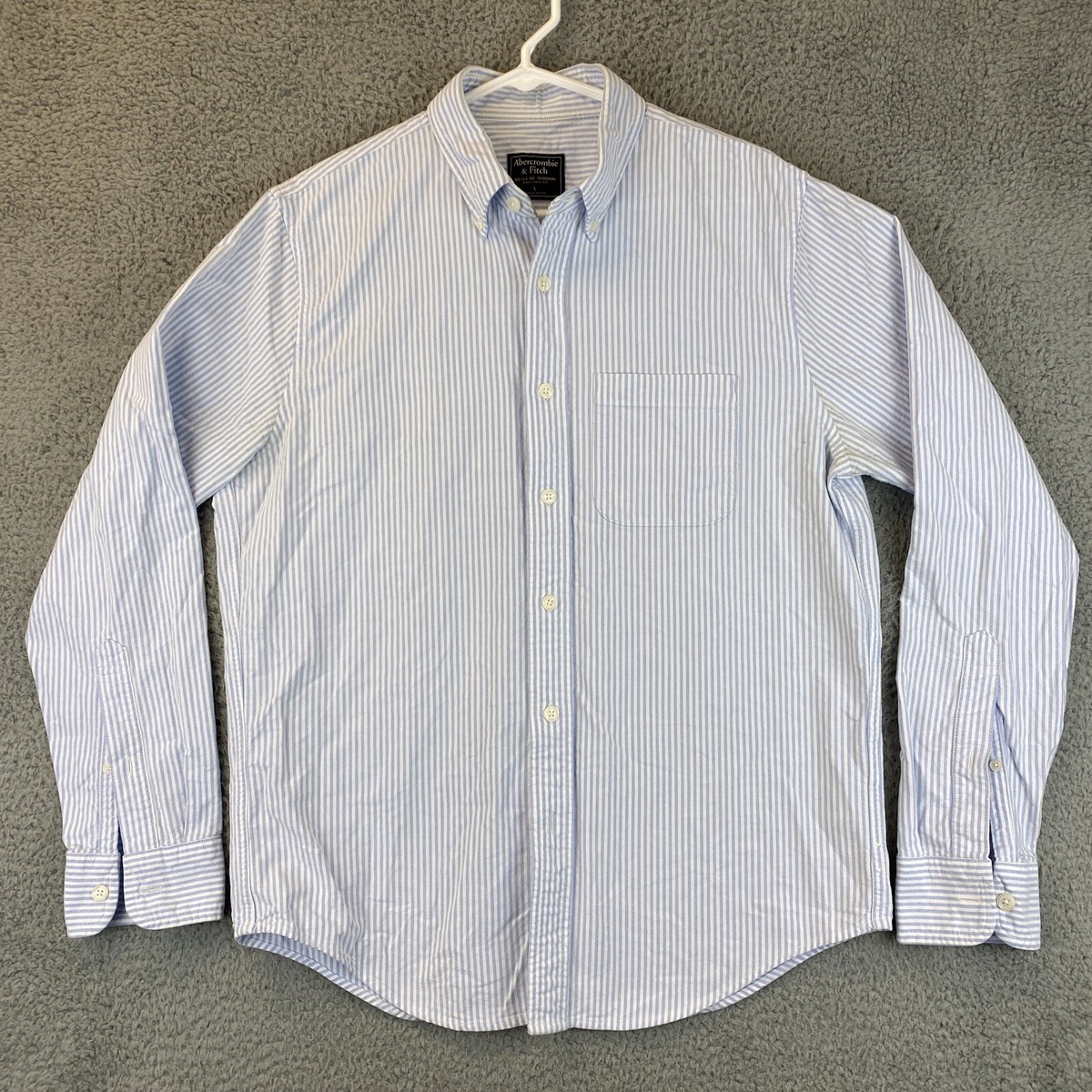 dress shirt abercrombie fitch Abercrombie & Fitch Dress Shirt 100% Cotton Sz Medium Long Sleeve