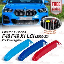 3-farbig 7 Leiste K�hlergrill Abdeckung M-Sport Clips f�r BMW X1 F48 LCI ''20-22