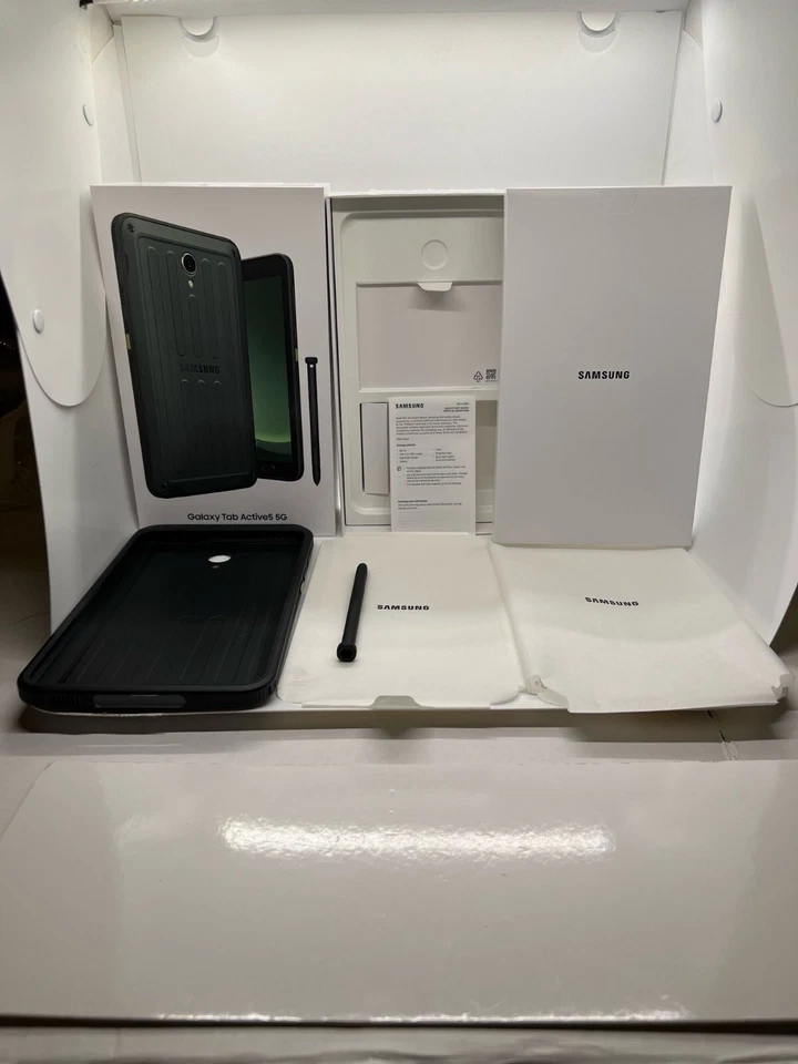 Funda protectora Samsung Galaxy Tab Active5 insertos cajas guía de inicio rápido solamente Foto 3 de 4