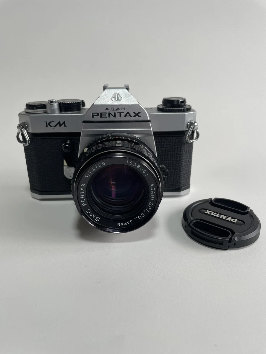 ASAHI PENTAX KM 35mm Silver No.843903 MF SMC PENTAX 50mm F1.4 Japanese model