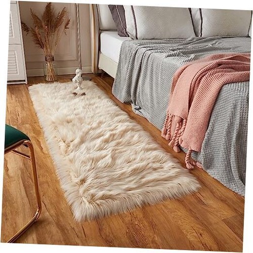 EasyJoy Ultra Soft Fluffy Rugs Faux Fur Rug Chair Cover 2x6 ft