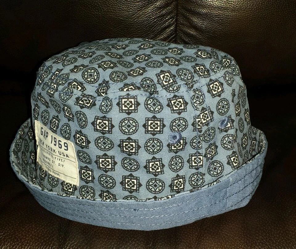 Sombrero para el sol Baby Gap para niños pequeños azul talla XS/S 100 % algodón nuevo con etiquetas Foto 3 de 3