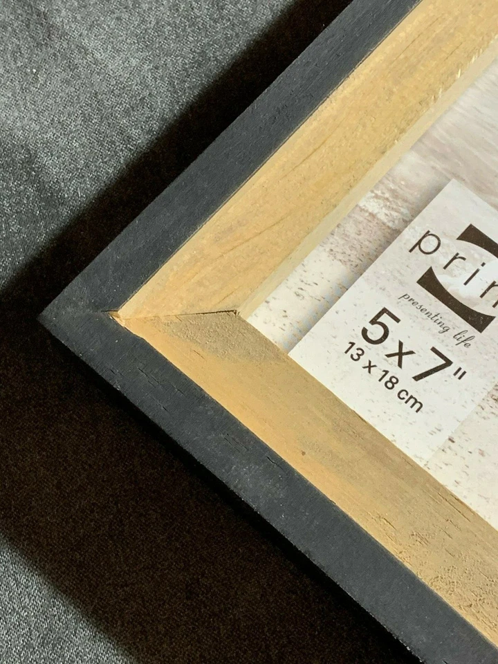 5X7 PRINZ 2 TONIFICADOS MADERA NEGRO MARCO DE FOTOS ESCRITORIO FOTO OFICINA COLGANTE FAMILIA NIÑOS Foto 4 de 4