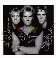 The Police Sting ,Andy Summers & Stewart Copeland signed autographed 8X10 Photo 