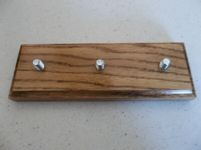 Stained Oak Beer Tap Handle Display Stand for 3 tap handles 2 3/4'' by 8''