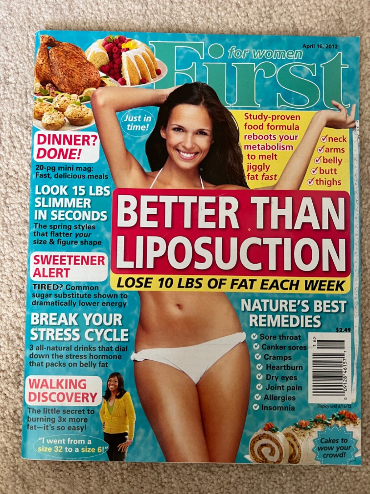 Magazine - First for Women - April 2012 - Lose 10 LBS -Dinner -Nature's Remedies