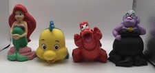 Lot of Disney Little Mermaid Bath Pool Toys Ariel Ursula Flounder Sebastian