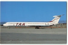 Postcard Airline TAA-TRANS ASIAN AIRLINES IIyushin 62 UN-86502 AUC1.