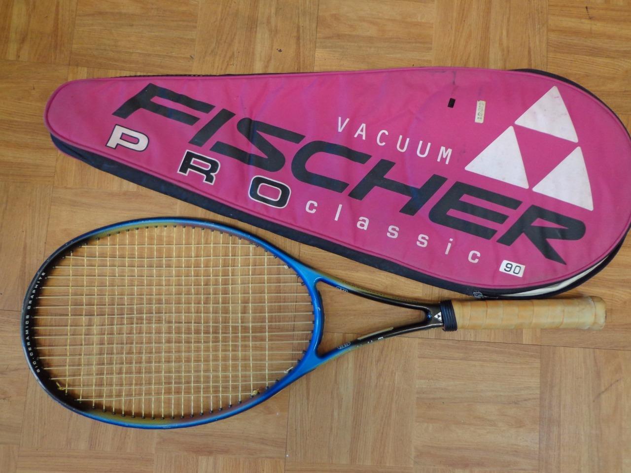 未使用　FISCHER VACUUM PRO MIDSIZE 90　ケース付 NOS* FISCHER VACUUM PRO 90 MIDSIZE TENNIS RACQUET (4 3/8