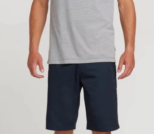 NWT Volcom V Monty Modern Fit Stretch Short's Navy Blue Size 28 MSRP $50