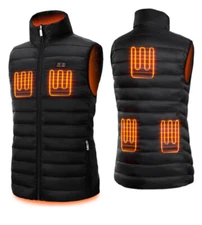 Men's Leapsee Heated Vest Apparel Lightweight Electric Size XL Black