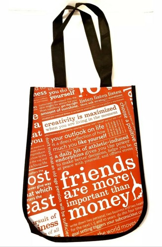 LULULEMON 20 Year Manifesto Red Reusable Shopping Gym Lunch Bag Small - Picture 2 of 3