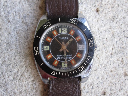 OROLOGIO DA POLSO TIMEX 25 METRES CARICA MANUALE MECCANICO CASSA IN ACCIAIO  | eBay