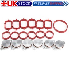 6X 33mm Swirl Flap blank Bungs With Manifold Gasket for BMW E46 E53 E60 E61