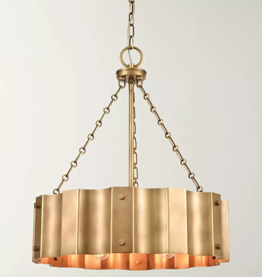Brass on sale drum chandelier