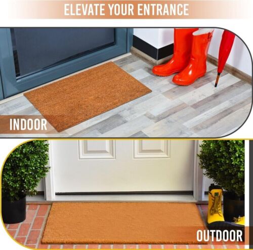 Coir Mat for Entrances - Tough Bristles - Doorway Coconut Entrance Doormat - Picture 2 of 6