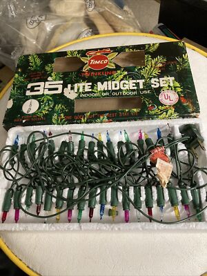 Timco 35 Christmas Lite Midget Set Indoor/Outdoor Multicolor