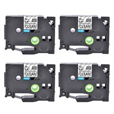 4PK Compatible Brother TZ-S131 TZe-S131 Black on Clear Strong Adhesive Tape 12mm