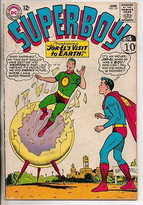 DC Comics Superboy #121 June 1965 Jor-El VG