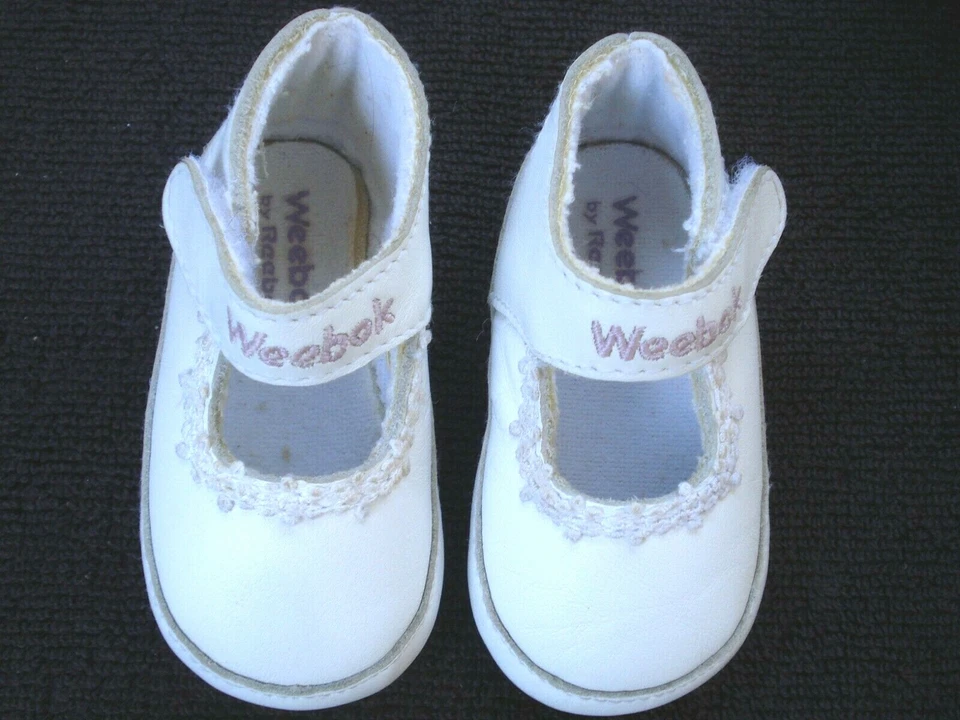 Zapatos Mary Jane Weebok Infantil Niña Cuero Blanco Talla 2 Foto 2 de 4