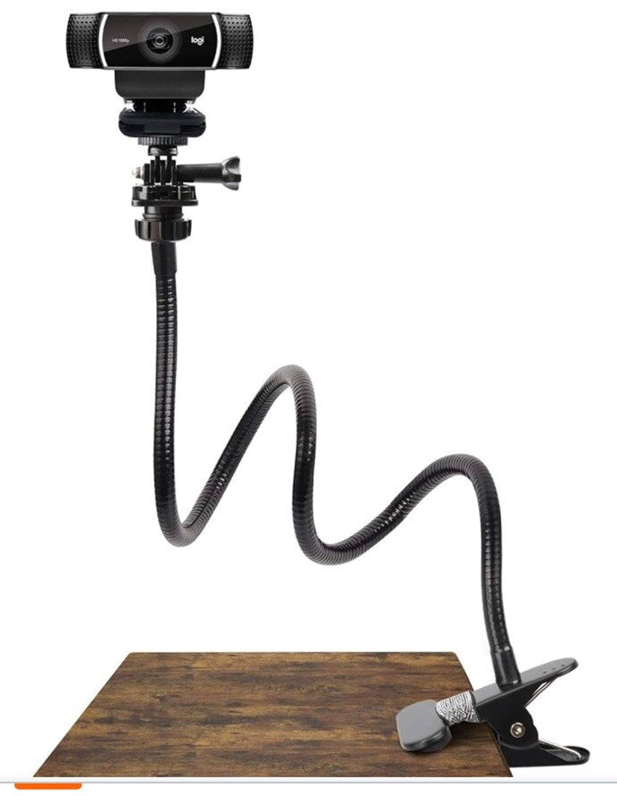 Webcam-Stand-Mount Phone Camera Desk-Clamp-Holder - 27 Inch Flexible Goosenec...-image