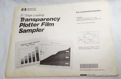 HP Transparency Plotter Film Sampler Overhead Projection 11'' Edge Loading  17702