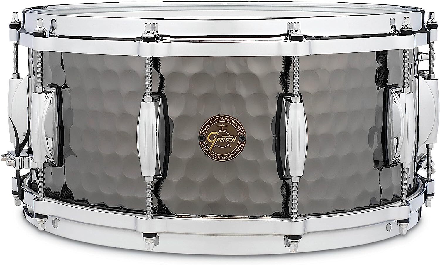 Snare Drum 14"" Gretsch Hammered Black Steel, S1-6514-BSH