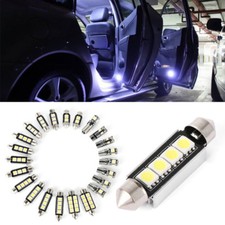 23Pcs Car Inside Light Dome Trunk License Plate Lamp LED White Bulb Read Kit