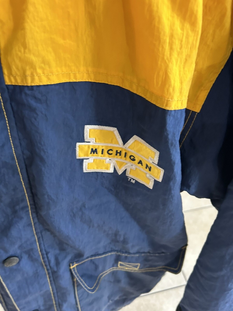 VTG VINTAGE STARTER MICHIGAN WOLVERINES PULLOVER JACKET SZ