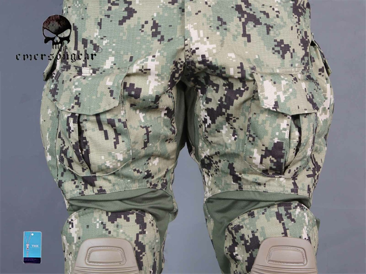 Pantalon Militaire Multi-poches Pantalon De Combat Tactique Emerson Gen3 - Avec Genouillères, Multi-Poches - Pour Airsoft, Paintball Pantalon Opération Extérieur