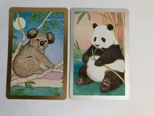Congress JOKERS Koala Bear Panda Scene Vintage Rare Art Playing SWAP CARDS JOKER