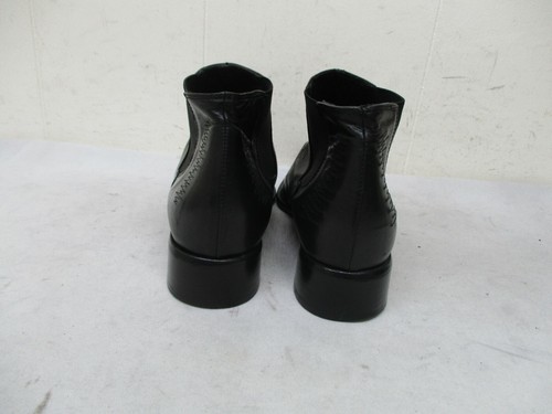 Stivaletti slip on punta slip on Markio Designs Italia pelle nera taglia 36 EUR - Foto 6 di 9