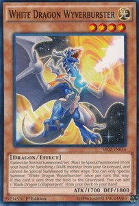 White Dragon Wyverburster - SR02-EN016 - Common - 1st Edition x3 - Near Mint