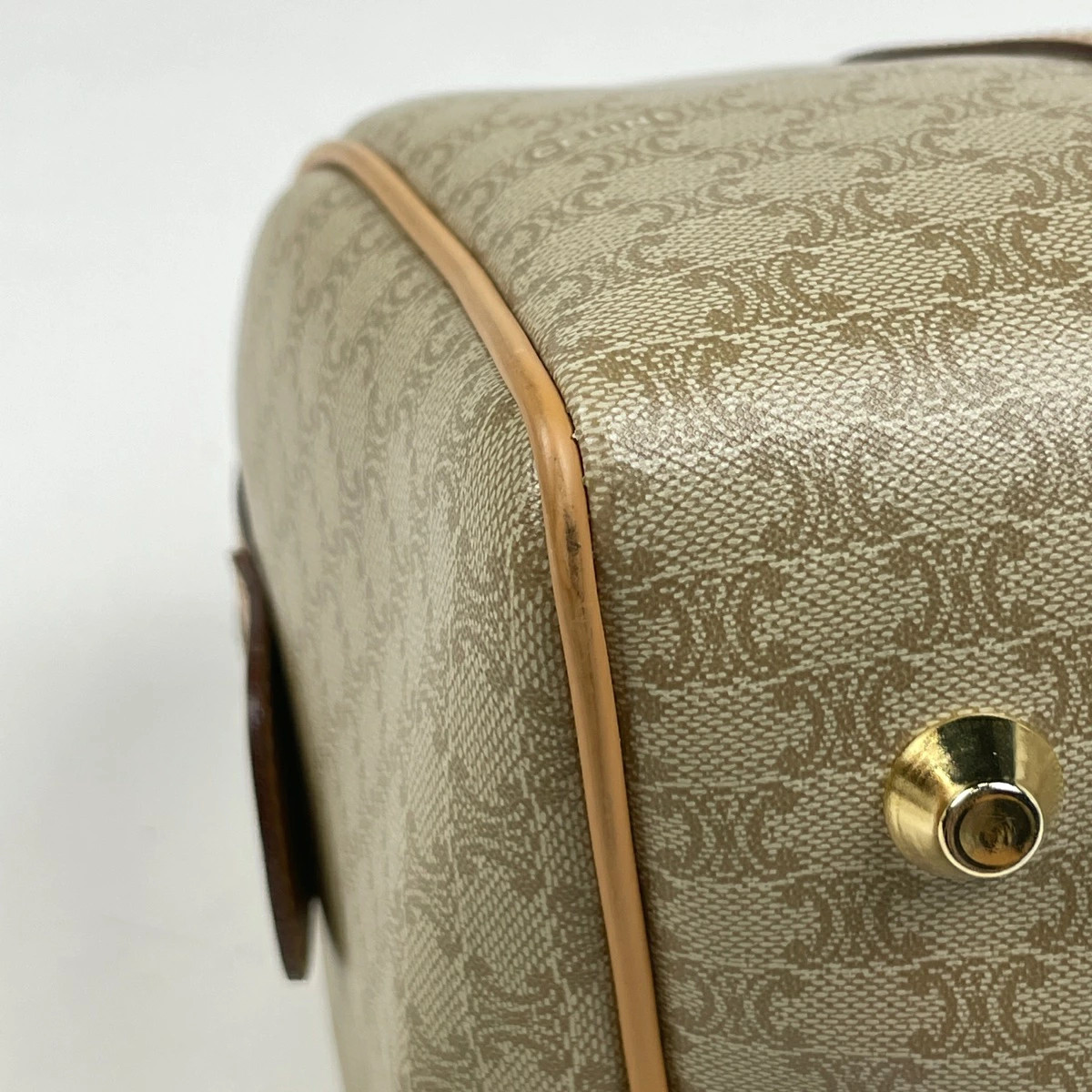 Celine Macadam Pattern Coated Canvas Handbag Beig… - image 3