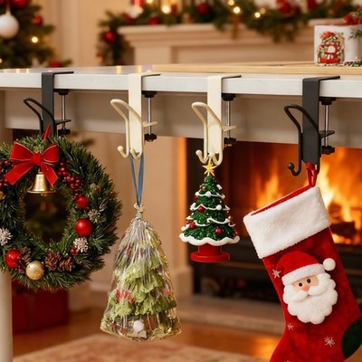 Christmas Stocking Holders for Mantle 4 Pack Adjustable Stocking Holder Non-Skid