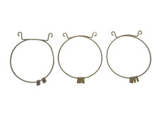 Set of 3 Industrial Lighting Rings Fasteners Clamp Type Parts Hardware Brackets