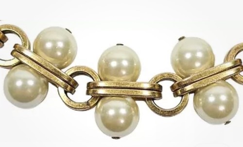 Collana J Crew grande dichiarazione di perle e toni oro - Foto 4 di 10