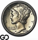 1939-D Mercury Dime, Frosty Choice BU+