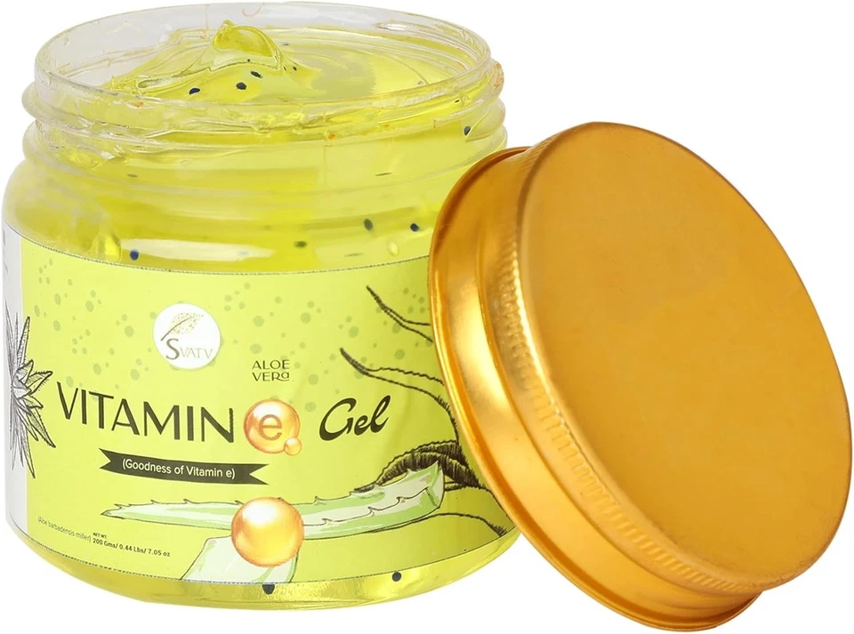 Soothing Aloe Vera Gel with Vitamin E Beads - Hydrate & Brighten Skin - 200g - image 4 of 4
