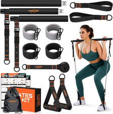 Multifunctional Pilates Bar Kit with Resistance Bands for Home Workouts