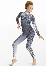 Weissman Showtime 12104 Be Prepared Soft Gray XXL Leopard Dance Recital Costume