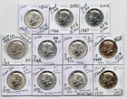 Lot of 11 Kennedy 40% Silver - 3 BU 1970D Halves - 2 SMS Halves - 1 Clip Planch