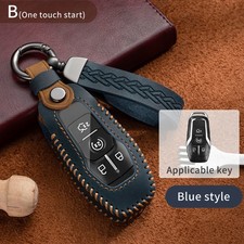 Key Fob Case Cover Key Chain Ring Remote Holder For Explorer F150 Accessories