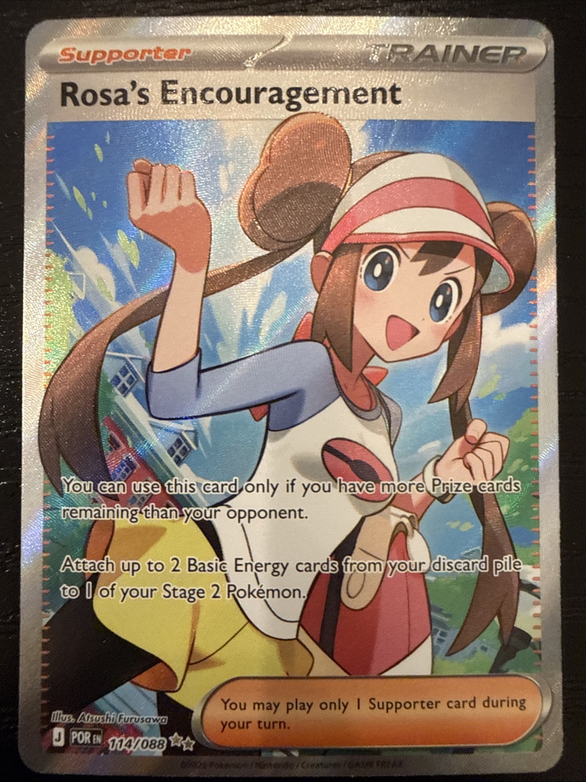 Pokémon TCG Holo Ultra Rare Rosa’s Encouragement 114/088 Perfect Order