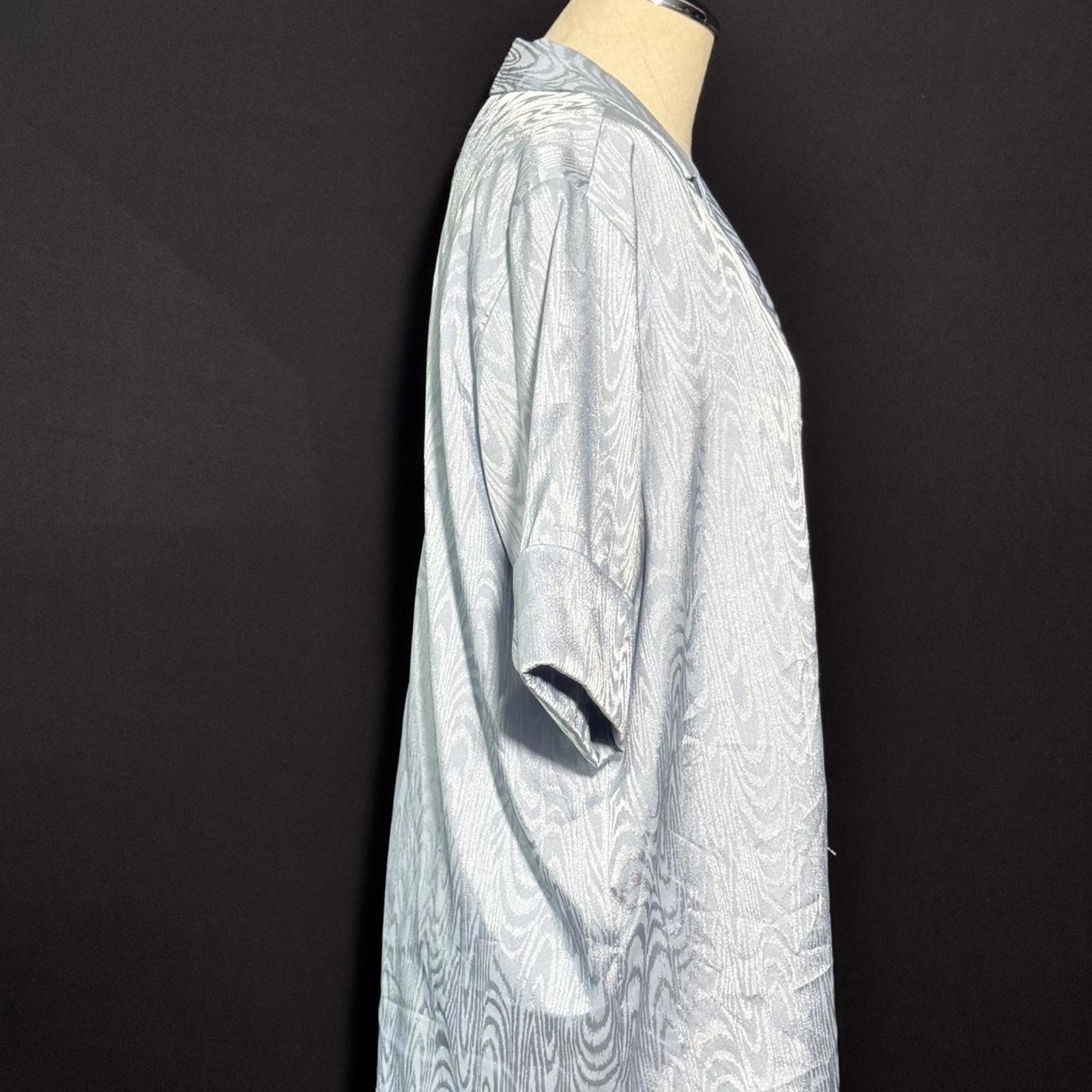 Open Edit Blue Metallic Button Down - image 4