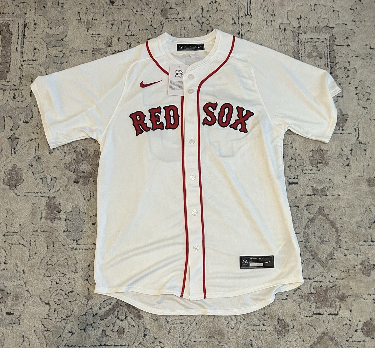 Nike Authentic Boston Red Sox Pedro Martinez #45 MLB White Jersey Men’s Sz:  L